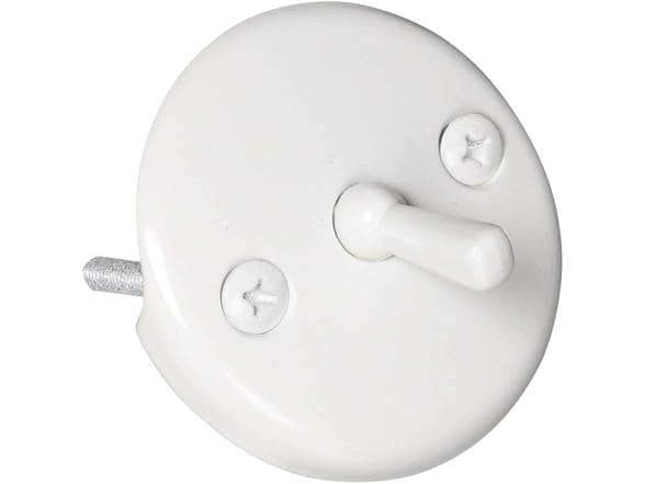 Westbrass 14in Tub Waste Overflow White