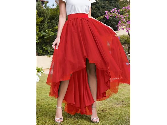 ROSE IN THE BOX Tulle Skirt Red