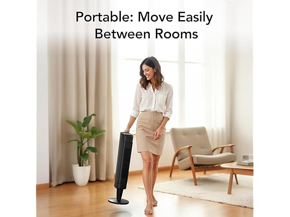 EZ-CHILL 36-in Tower Fan with Remote