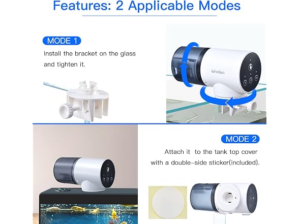 Cherlam Automatic Fish Feeder, Aquarium Fish Feeder Dispenser