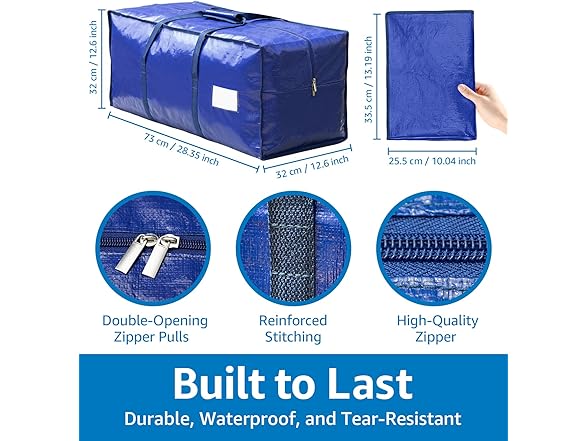 VISVEIL 6 Pack Heavy Duty Moving Bags