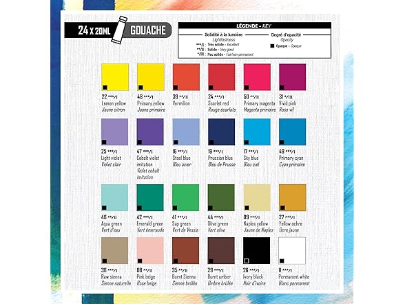PEBEO Studio XL Gouache - Set of 24 Tubes