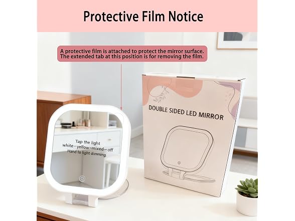Travel Makeup Mirror with Lights