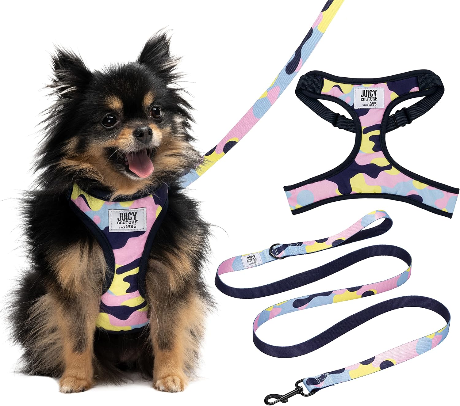 Juicy Couture Colorful Camo Dog Harness and Leash - Gallery 8