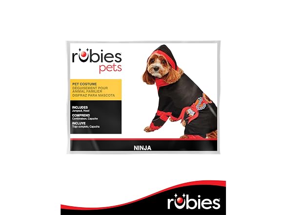 Rubies Ninja Pet Costume for Dogs or Cats, Sm