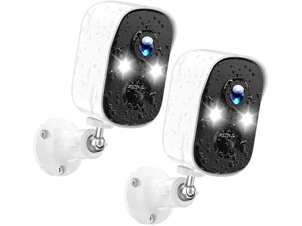 Nikoglly 2 Pack Wireless Outdoor Security Cameras