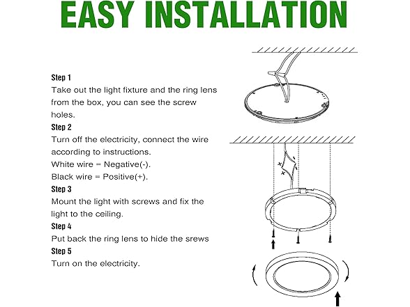 Homdec 4.5" LED RV Puck Light Dimmable