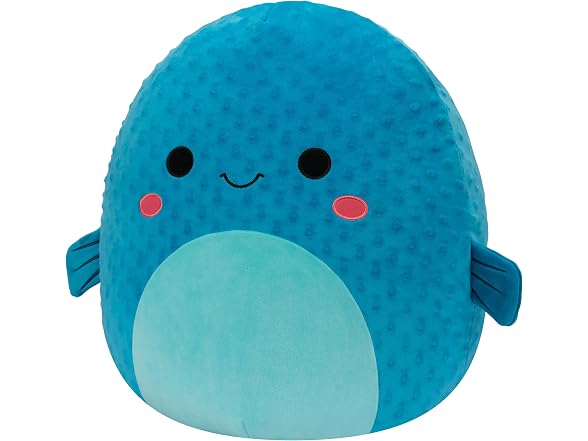 Squishmallows Original 16in Refalo The Blue Pufferfish