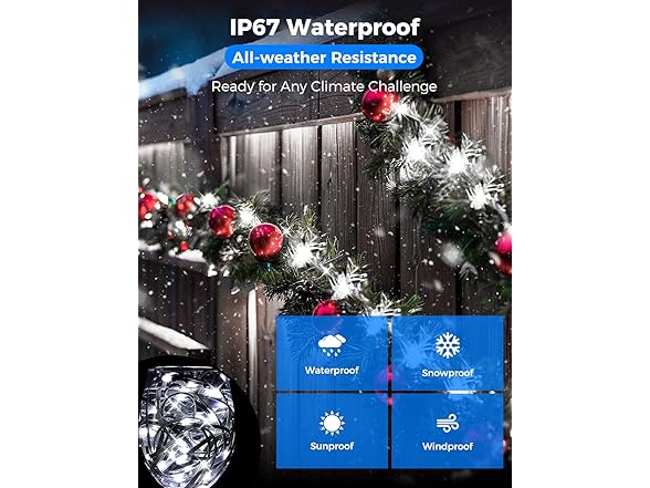 Brightever 1100 LED Outdoor Christmas Lights, 360 FT