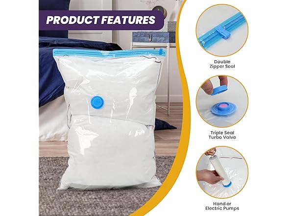 YSSOA Vacuum Storage Bags, 32Pk Combo