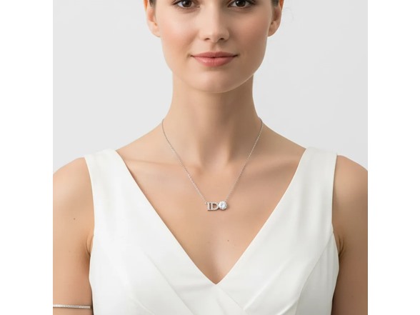 Diamond I Do Wedding Necklace