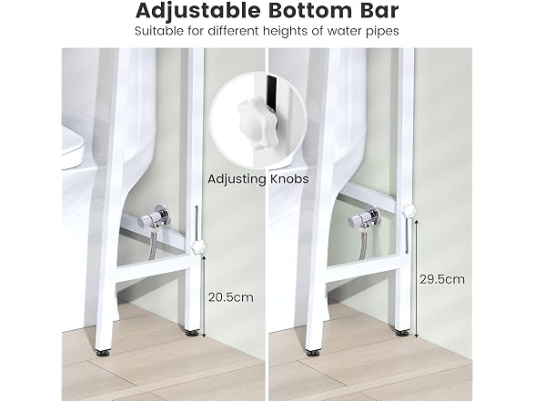 Nightcore 3-Tier Over Toilet Shelf White