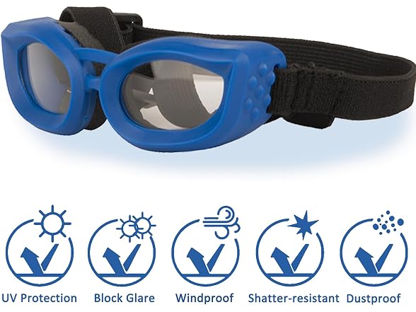Dog Goggles Small Breed, UV/Wind/Dust/Fog Pr