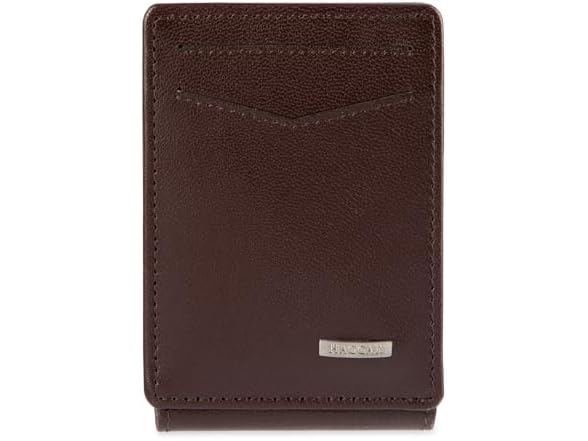 Haggar Men (OS) Rfid Leather Magnetic Wallet Brown