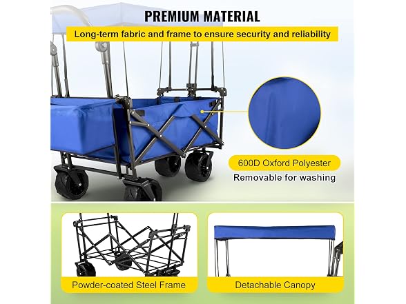 Extra Large Collapsible Garden Cart with