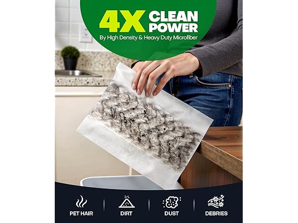 Domudy 60 Count Heavy Duty Dry Sweeping Cloths Refills