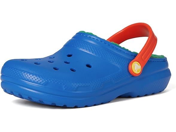 Crocs Classic Lined Kids Clog Blue Bolt/Multi