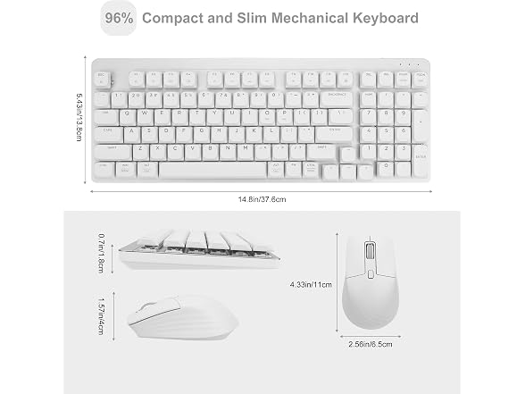 LeadsaiL Wireless Keyboard and Mouse Combo