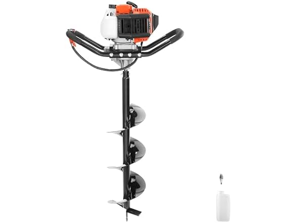 Post Hole Digger, 43cc 1250W Auger Post Hole