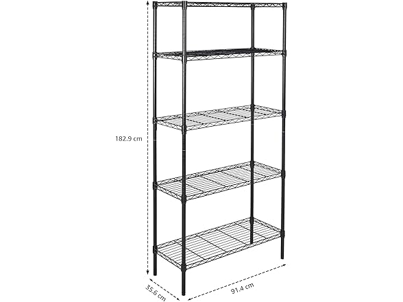 Amazon Basics 5-Shelf Steel Wire Rack Storage