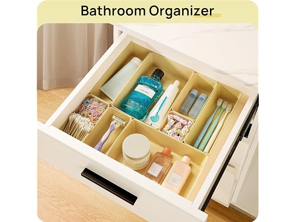 Vtopmart Beige 25 PCS Plastic Drawer Organizer