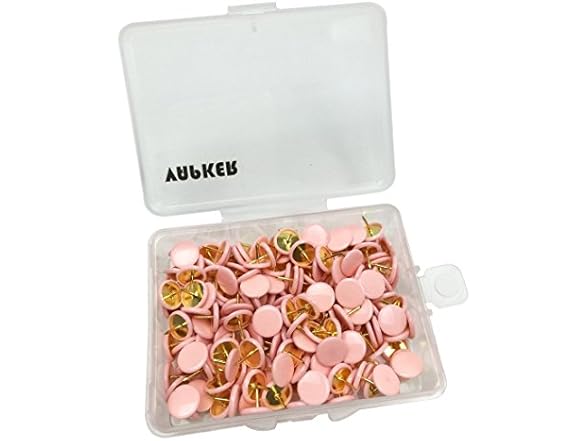 VAPKER 200 PCS Thumb Tacks Candy Pink