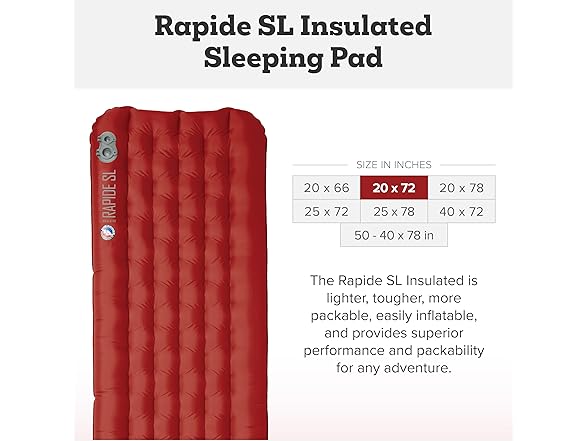 Big Agnes Rapide SL - Insulated Sleeping Pad