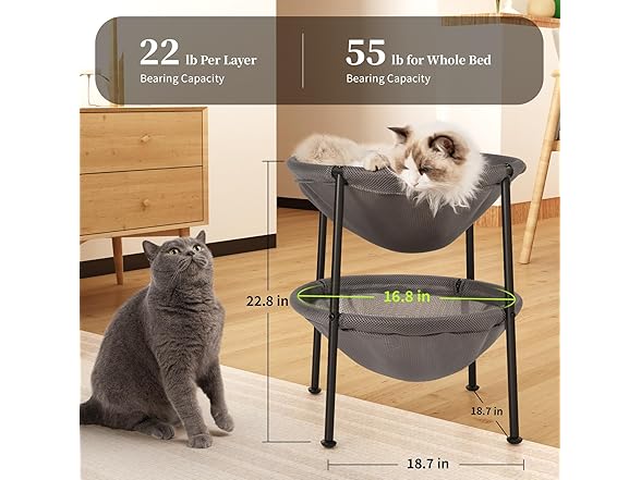 JUNSPOW Double Cat Bed