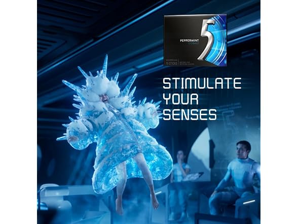10PK 5 GUM Peppermint Cobalt Sugar Free Chewing Gum