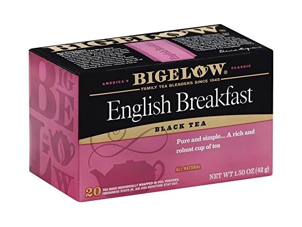 Bigelow English Breakfast Tea 6 Boxes 120 Bags