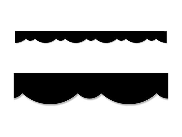 CTP Black Stylish Scallops EZ Border Bulletin Board Border
