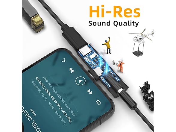 USB C to 3.5mm Headphone and Charger