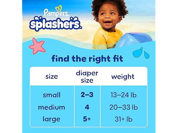 Pampers Splashers Swim Diapers Sz4