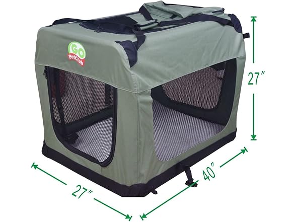 Go Pet Club 40" Soft Collapsible Dog Crate