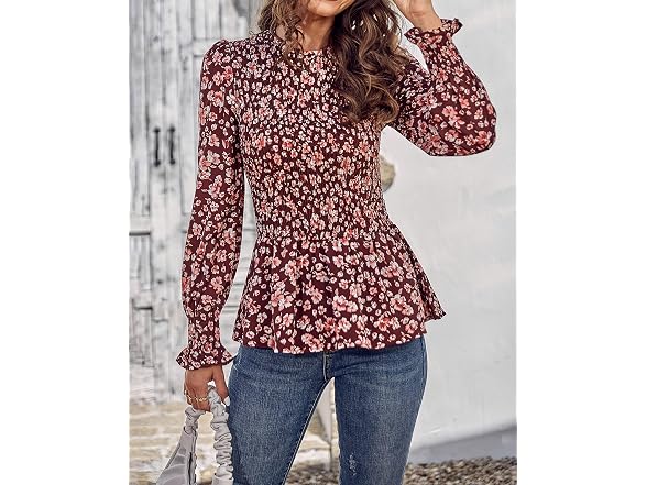 Prettygarden Women (M) Tops Casual Long Hem Shirt
