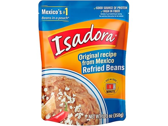 8PK Isadora Original Refried Beans in Pouch