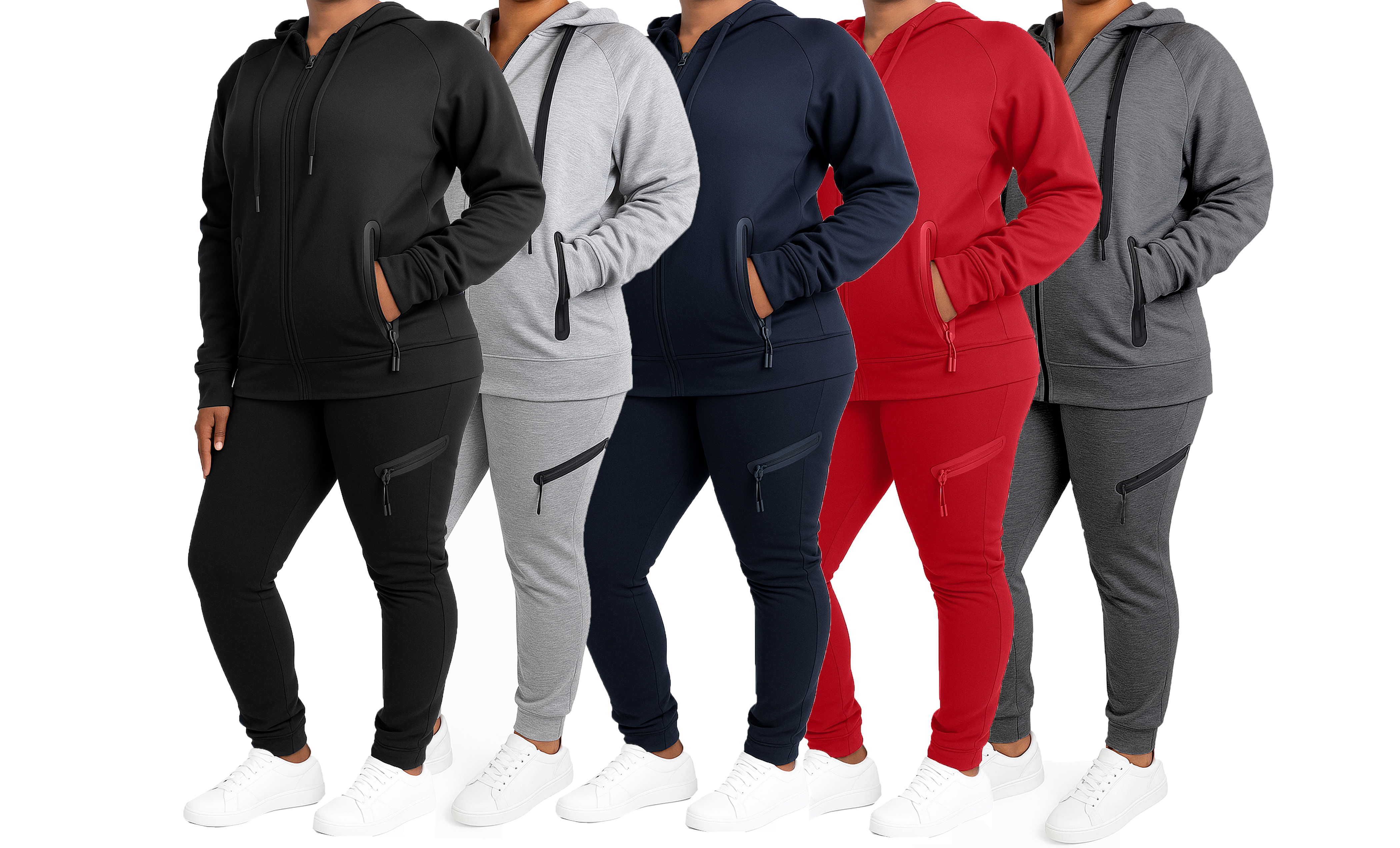 Women's Tech Fleece Hoodie & Jogger Set - Gallery 22