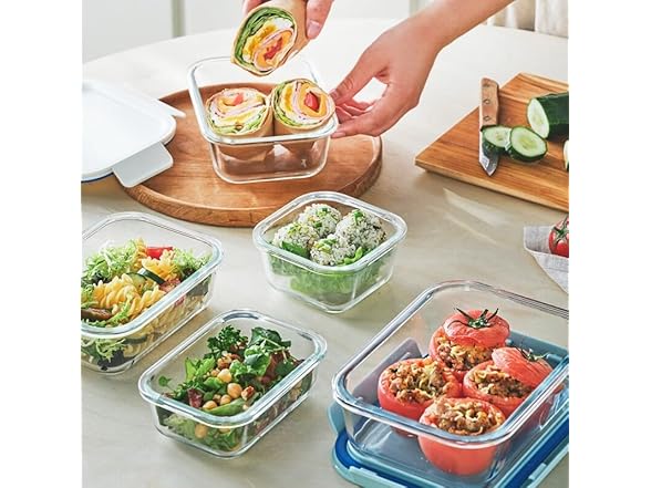 LocknLock Borosilicate Glass Food Storage Set