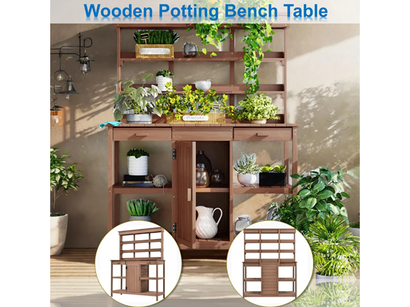 Red Barrel Studio Farmhouse Potting Bench Table