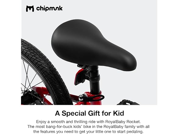 Chipmunk Kids Bike Toddlers 14 Inch Wheel Bicycle Beginners, Red
