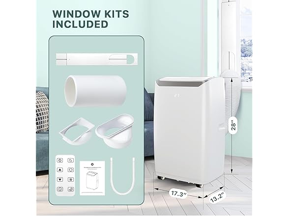 Vossfamul 4-in-1 14,000 BTU Portable AC with Heat