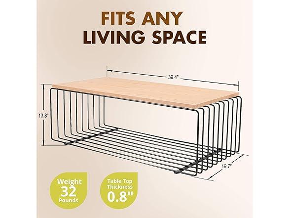 LeisureMod Walden Coffee Table