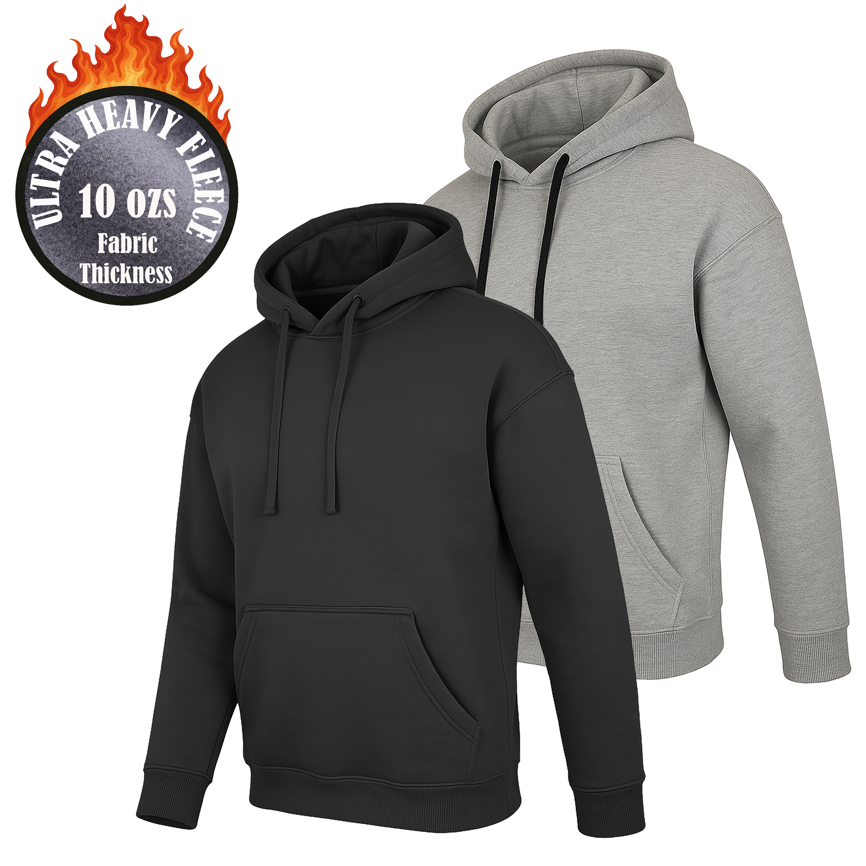 Mens Heavyweight Fleece-Lined Pullover Hoodie - Gallery 22