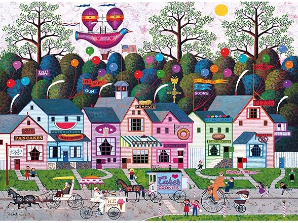 Charles Wysocki - Confection Street - 1000 Piece Jigsaw Puzzle