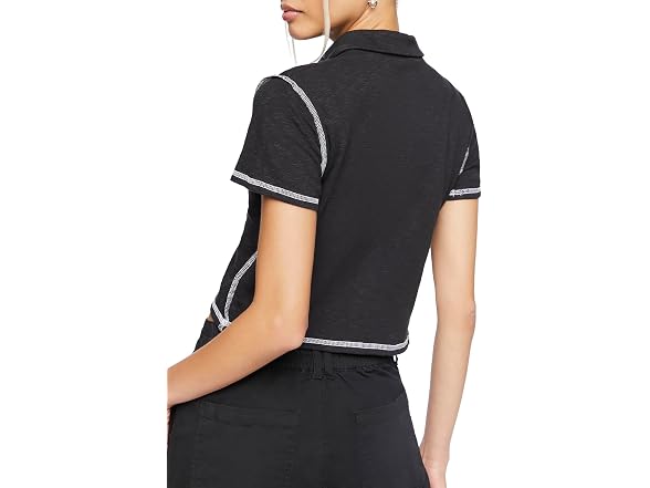 Forever 21 Women's (M) Button-Down Shirt Black Med