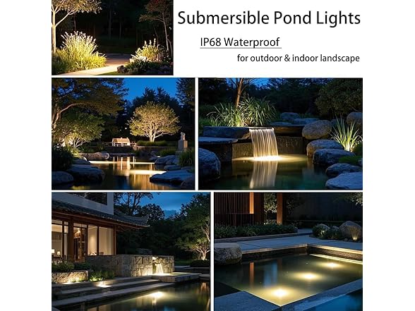 yoosuml Warm White Pond Lights