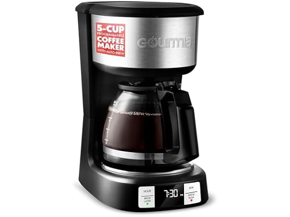 Gourmia Drip Coffee Maker, 5 Cup