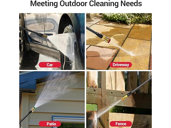 Electric Pressure Washer with Foam Cannon & 4 Quick Connect Nozzles