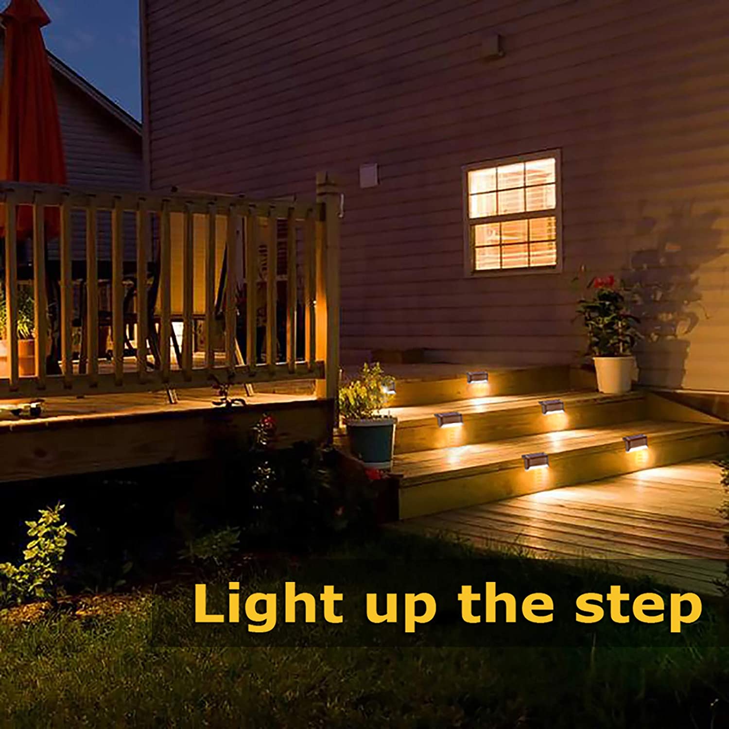 8-Pk Solar LED Deck & Step Lights- Choose Color - Gallery 35