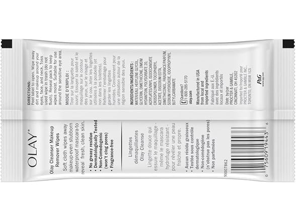 Olay Cleanse Makeup Remover Wipes FF 25ct